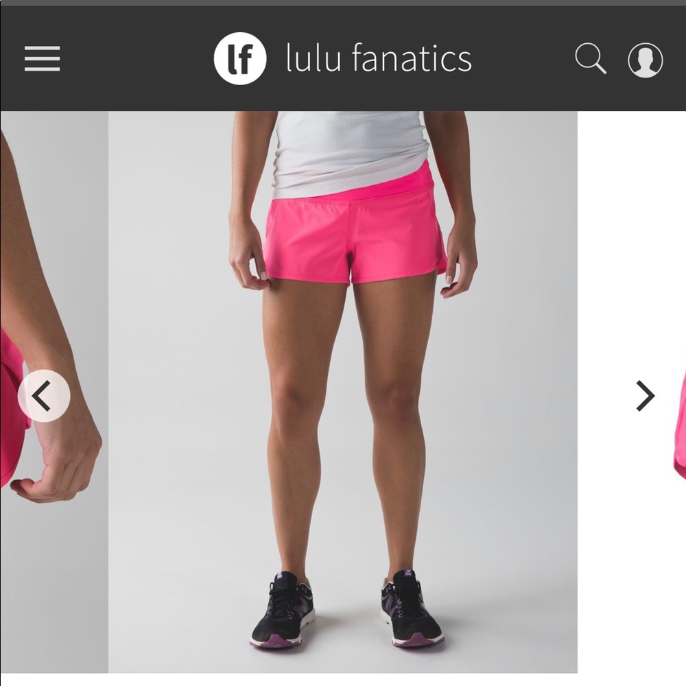 Rare hot pink lululemon shorts